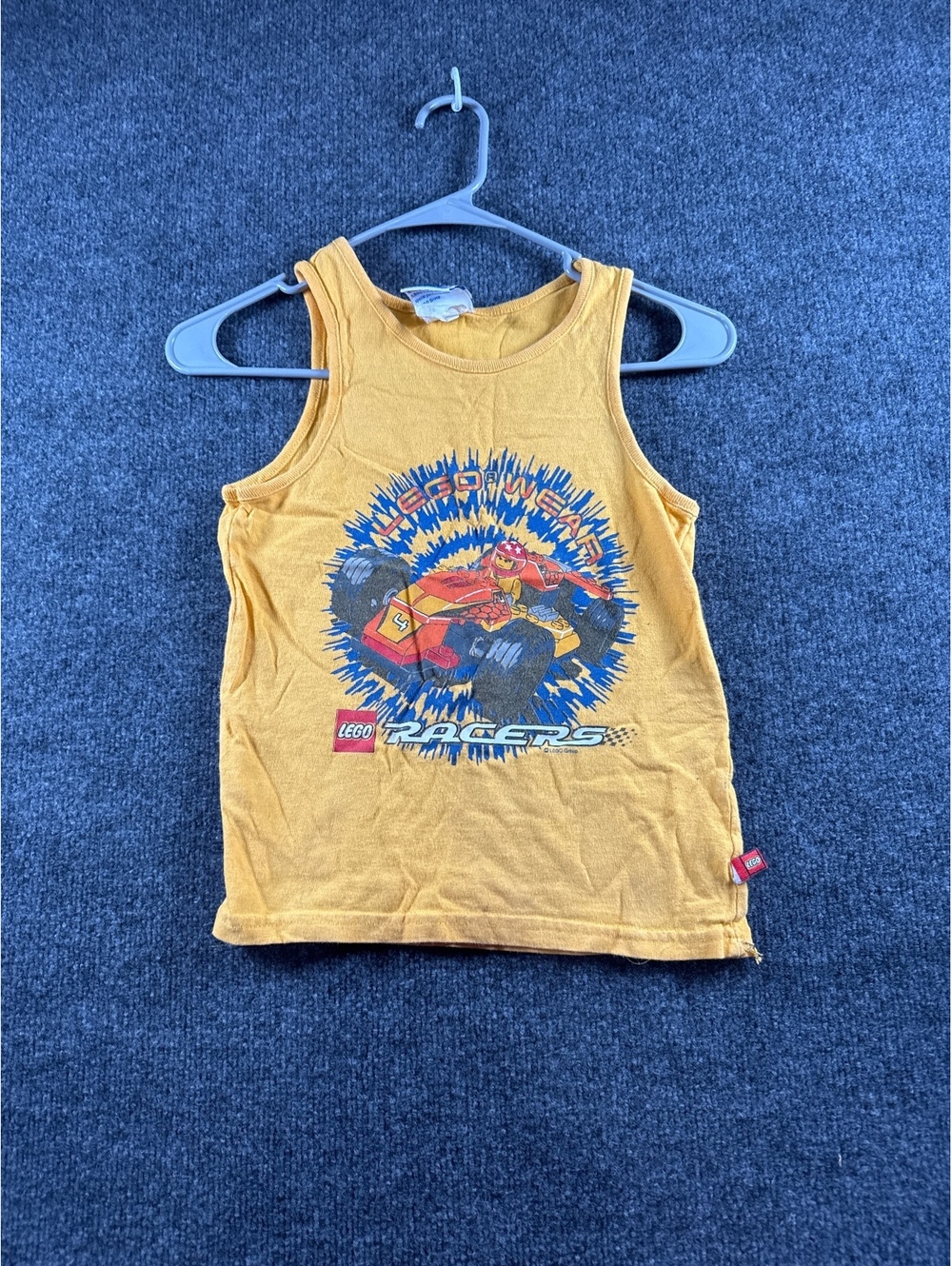 LEGO Racers Kids Size 7 Tank Top Yellow Racing Graphic LEGO Wear Kabooki